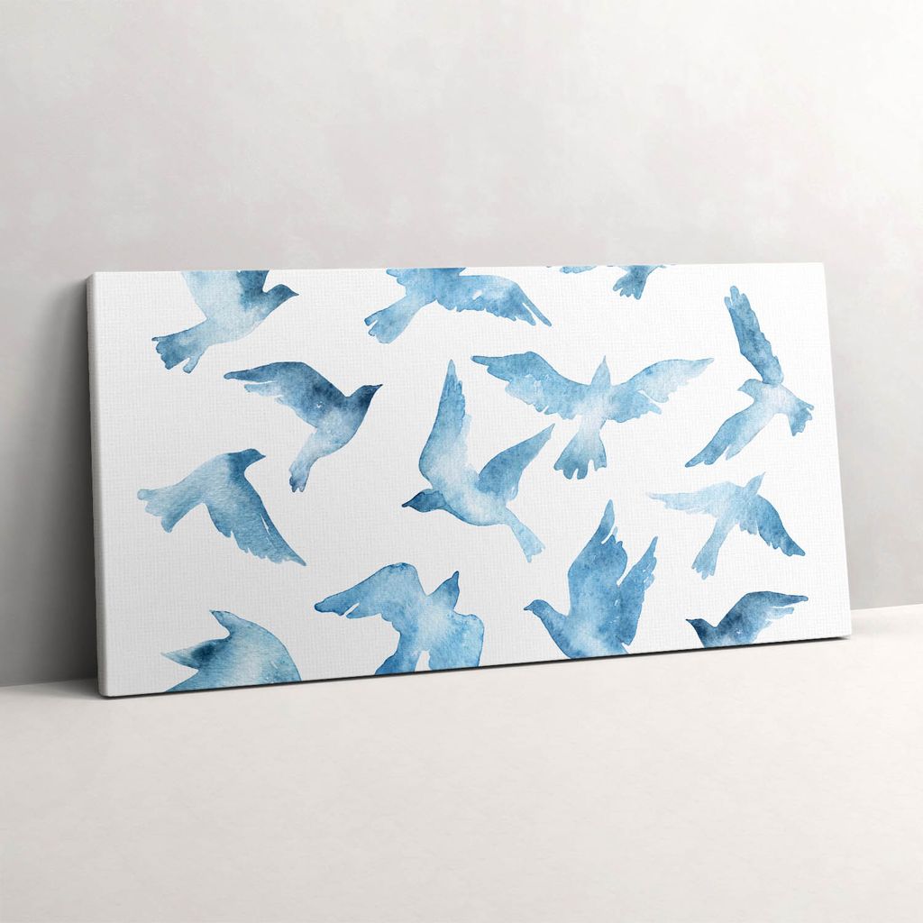 Fliegende Vögel in der Luft – Leinwandbild Wandbild – 100x50 cm – Leinwandbilder – Wandbilder – Schlafzimmer – Flur