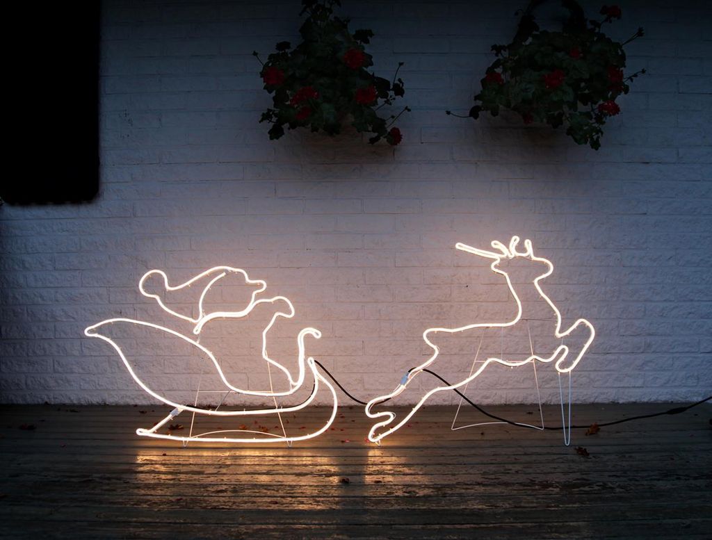 EGLO 807-14 LED-WEIHNACHTSSCH./600 WS 1800X20X750MM Kunststoff, Stahl weiss