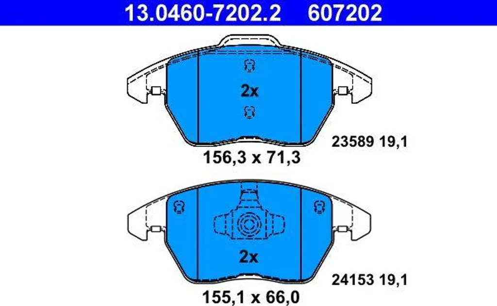Plaquettes de frein OE 425323 - Qualité d'origine ATE pour 308 et 208