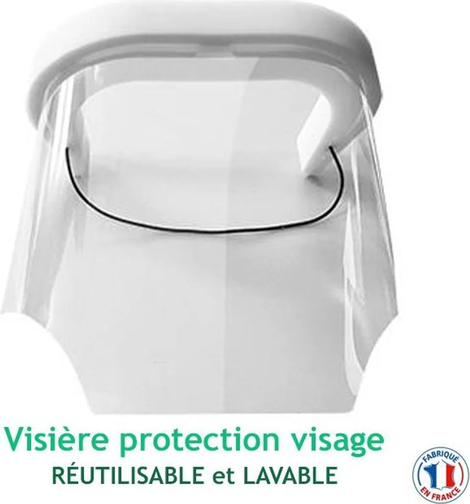 Visières de protection visage contre les postillons lot de 10 lavables
