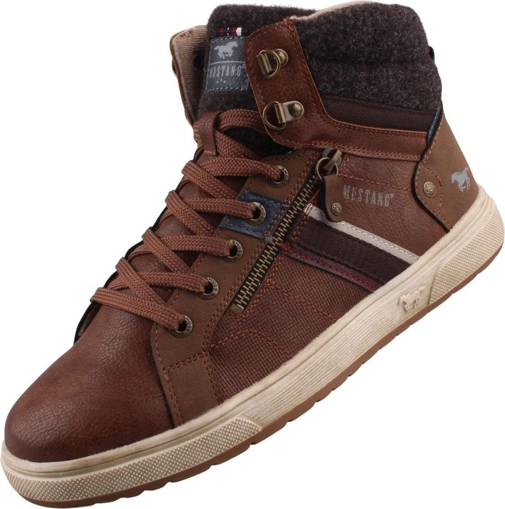 Mustang Herren High Top Sneaker Braun