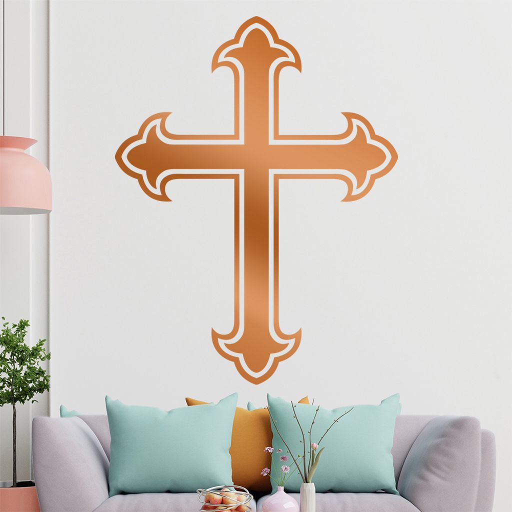 KIWISTAR Kreuz - Jesus Kreuzigung Christentum Wandtattoo in 6 Größen - Wandaufkleber Wall Sticker - Dekoration, Küche, Wohnzimmer, Schlafzimmer,...