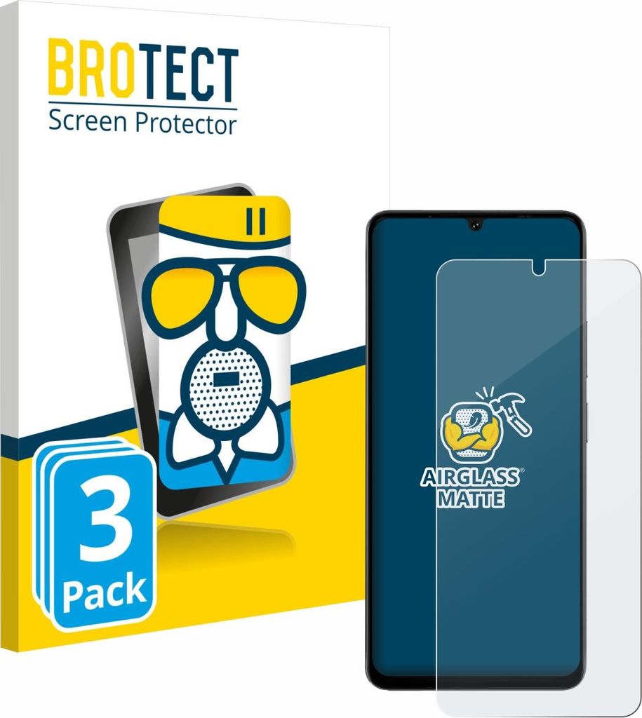 3x BROTECT Entspiegelungs Schutzglas für Doogee Note 59 Pro Plus Schutzfolie Panzer Folie Glas Display Schutz matt