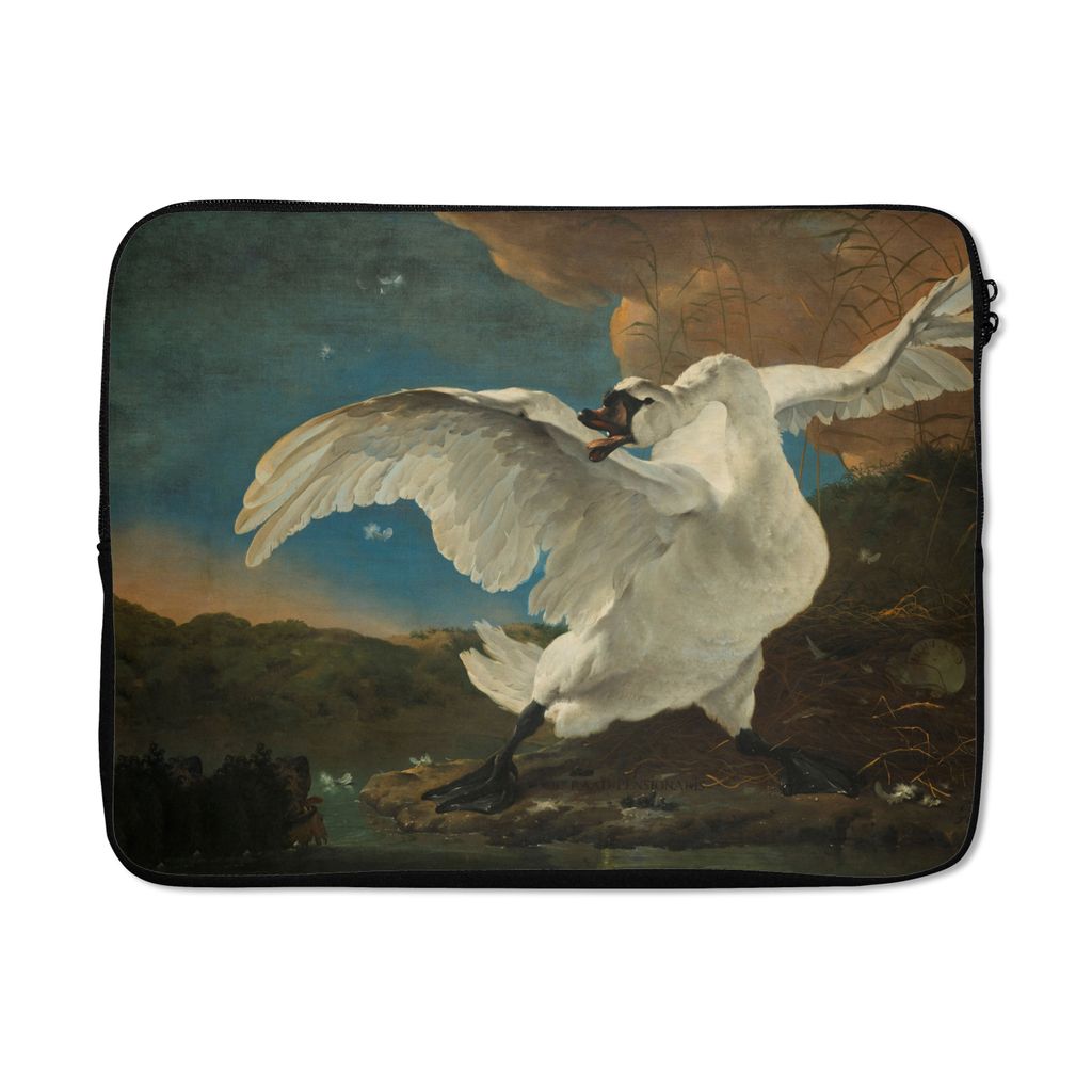 MuchoWow Laptop Hülle 17 Zoll Laptoptasche Schwan - Alte Meister - Jan Asselijn - Zipper - Schutzabdeckung