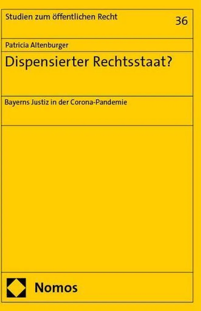 Livre de droit Dispensierter Rechtsstaat? Essai de théorie politique