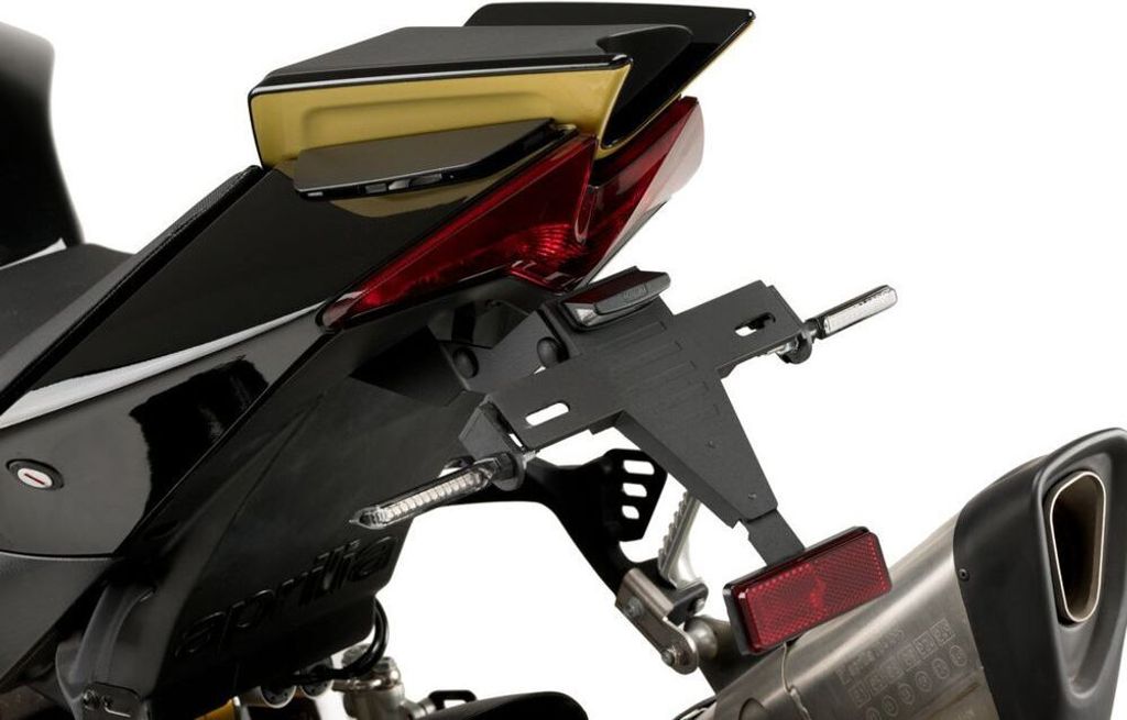 PUIG 21354N Kennzeichenhalters passend fuer APRILIA RSV4 FACTORY Schwarz
