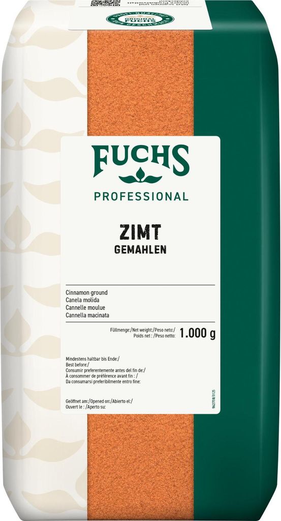 Fuchs Professional Zimt gemahlenes zart süß würziges Gewürze 1000g