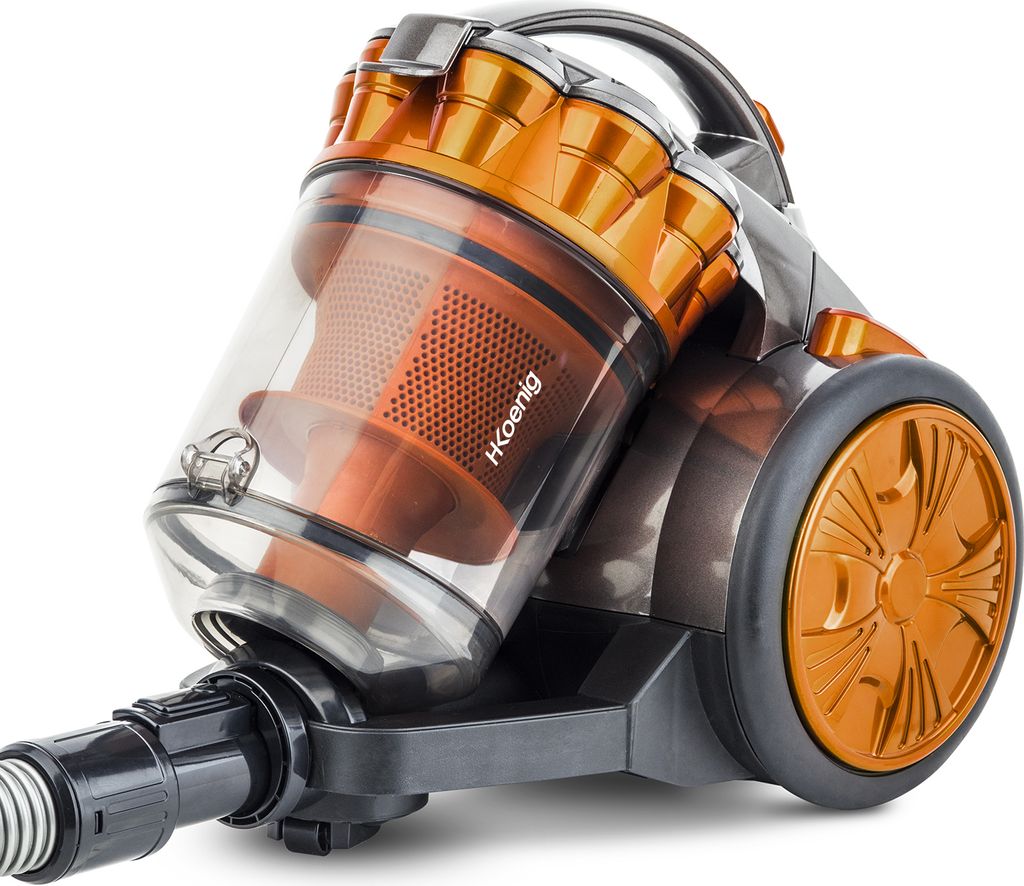 H. Koenig beutelloser Staubsauger STC60/ HEPA Filter/ Teleskoprohr, Fugendüse/ / 700 W/ orange