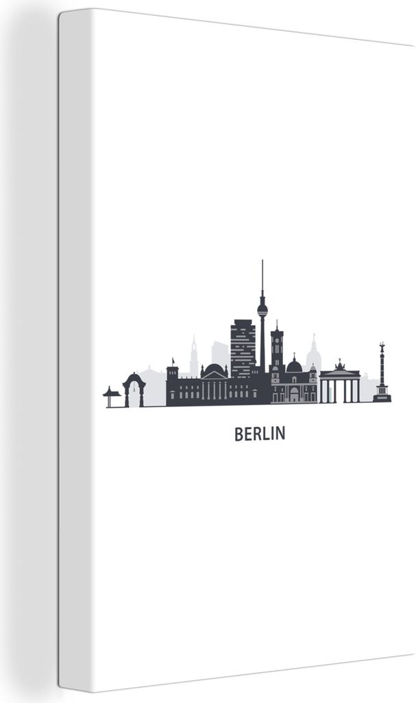 OneMillionCanvasses - Leinwandbilder - 90x140 cm, Berlin - Europa - Skyline, Wandbilder Kunstdruck Wanddekoration - Foto auf Leinwand - Gemälde ...