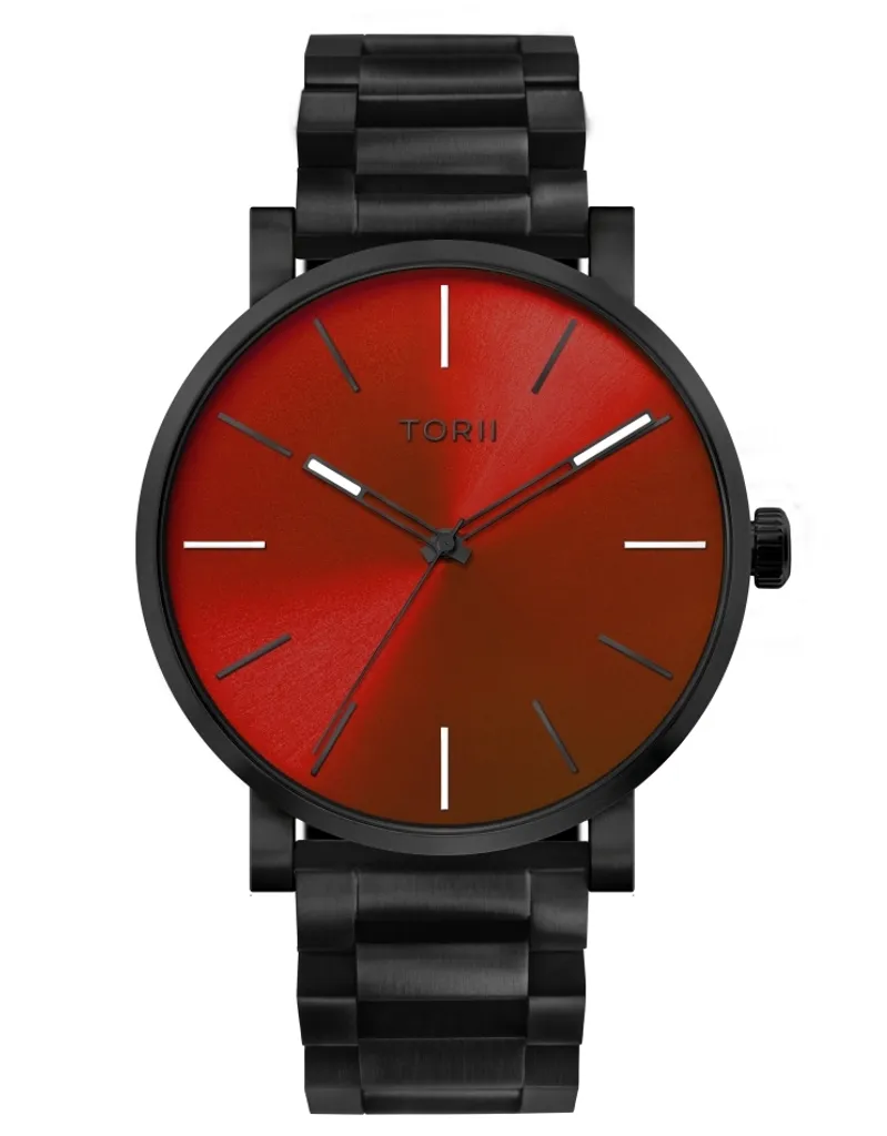 Montre homme TORII B45BB.TB rouge étanche pour la natation sportive