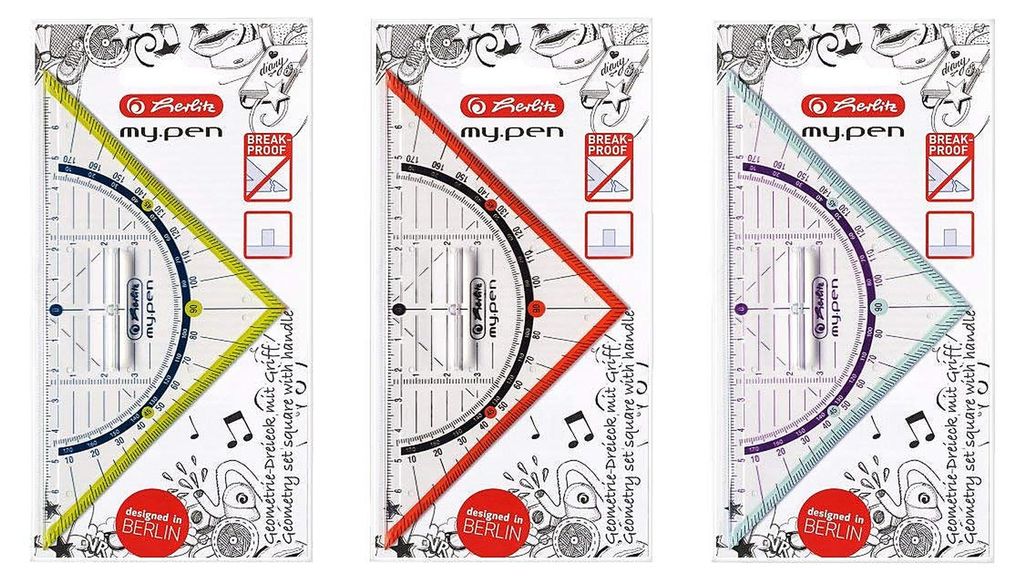 Herlitz 11367968 Herlitz Geometriedreieck my.pen 16cm Image du produit 