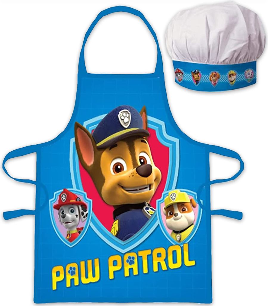 Tablier de cuisine pour enfants avec toque Paw Patrol Team Image du produit 
