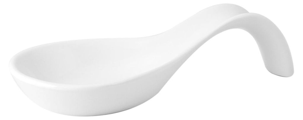 H&h Löffelablage aus Porzellan, 23 cm, weiß