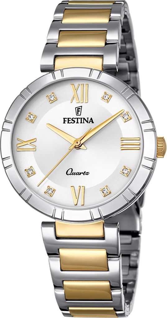 Festina Damen-Uhr Mademoiselle Analog Quarz Edelstahl-Armband F16937/A