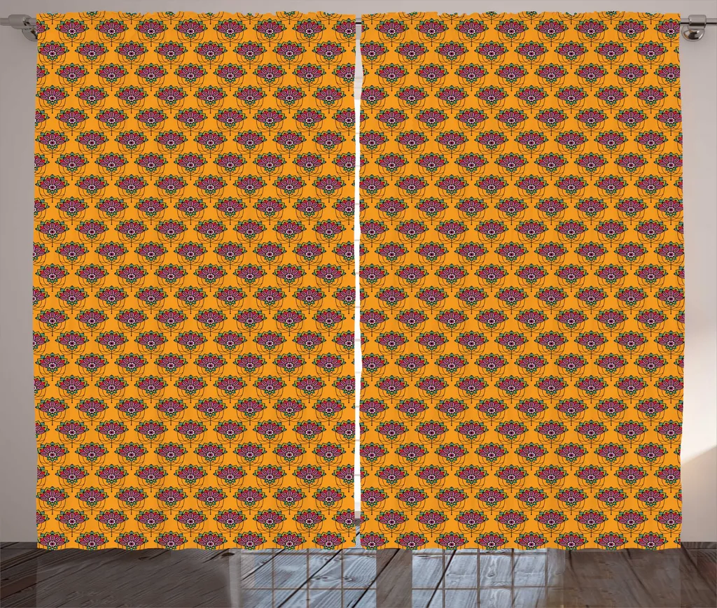 Rideaux de Salon 280x225 cm pour Décoration Ethnique et Orientale