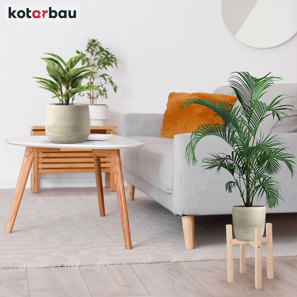 KOTARBAU® Blumenständer Holz natural Kreuz 23 x 23 x 30 cm Produktbild 2