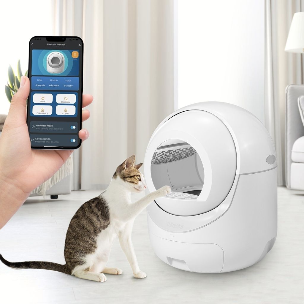 OKWISH Selbstreinigende Katzentoilette Automatisch Produktbild 2