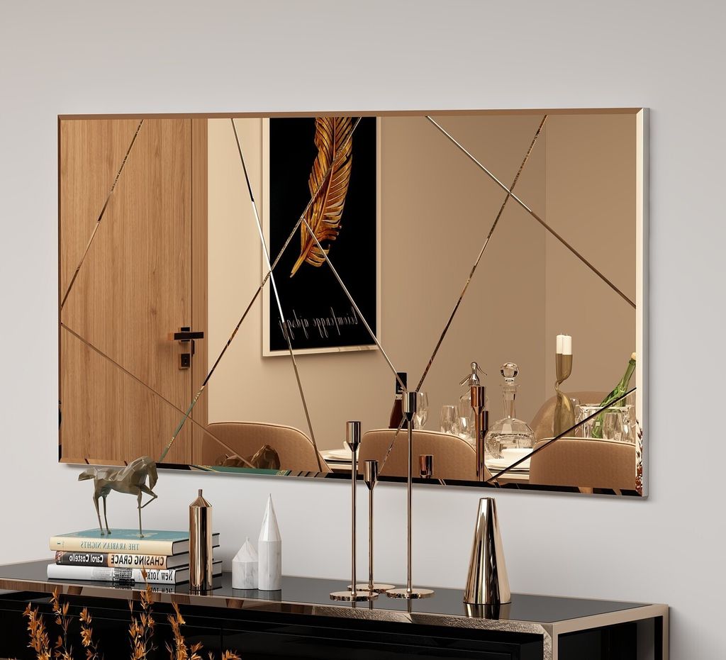 Skye Decor, Orezo - Bronzo, Specchio, Bronzo, 100 % MDF, 60 Immagine del prodotto 