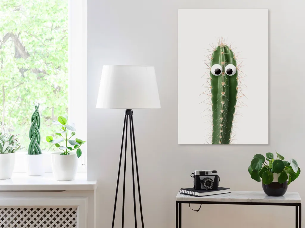 Decorazione Parete Cactus Vivo 80x120 - Quadro Moderno Tela Verticale - 2