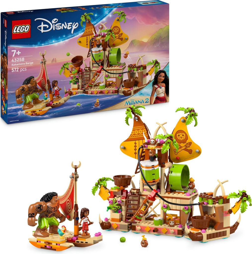 LEGO ? Disney Vaiana 2 Kakamora-Barge - Bauspielzeug für Mädchen & Jungen ab 7 Jahren - Inkl. Boot Modell, Vaiana Minipuppe und Maui Figur - Gebu...