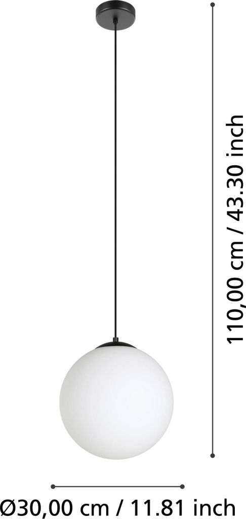 Plafonnier RONDO 3, 40 W, E27, noir Image du produit 