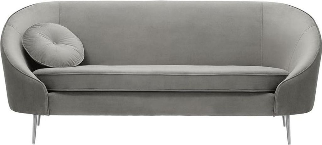 Dreisitzer-Sofa Kooper-Velluto 15-Standard piping-chrome metal