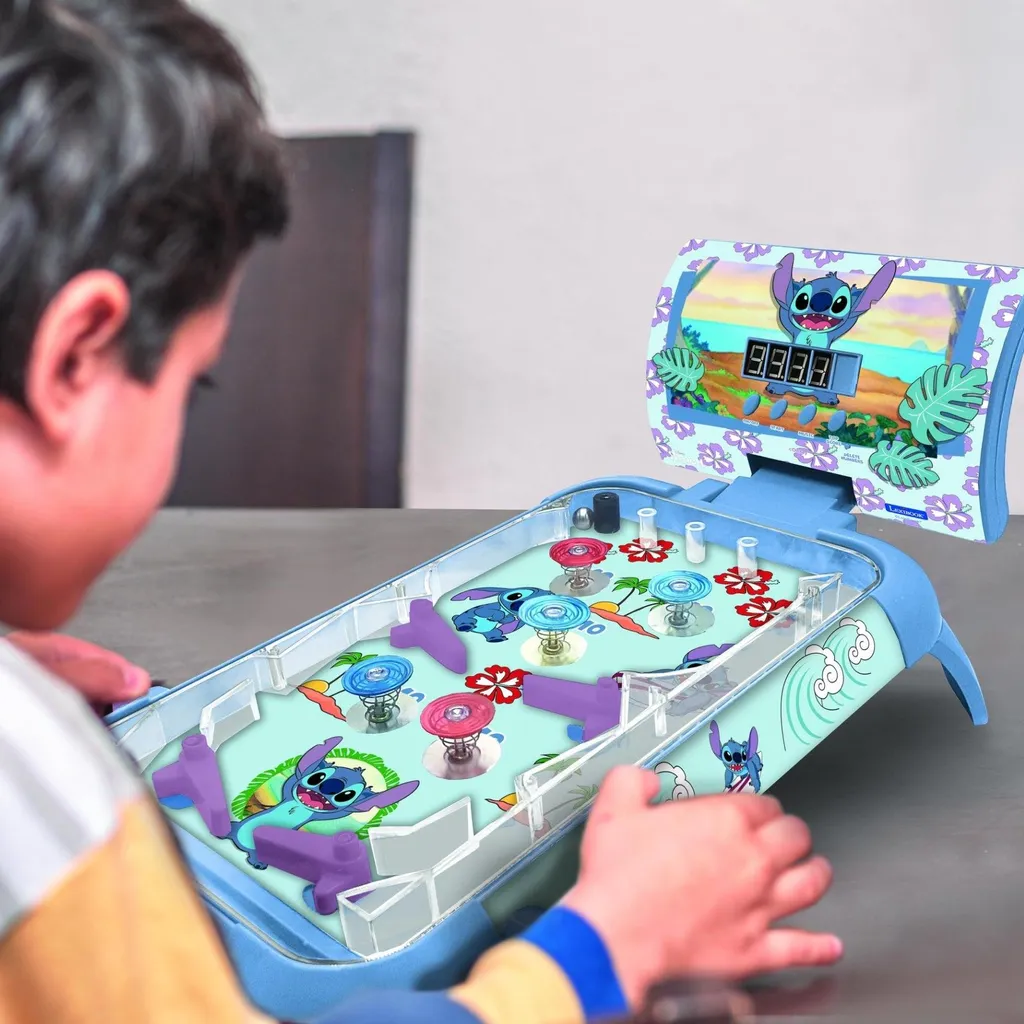 Flipper de table électronique interactif Stitch bleu pour salon - 10