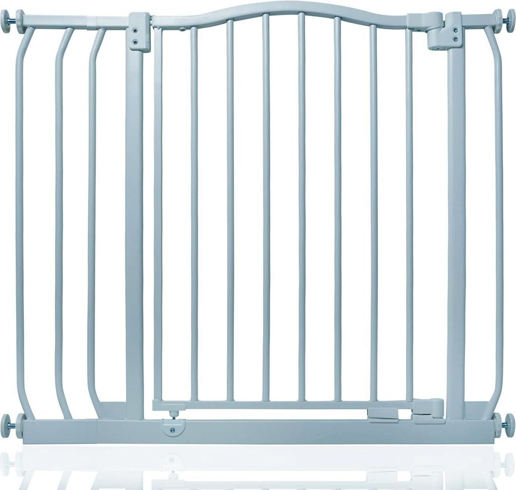 Safetots Treppenschutzgitter mit gebogenem oberen Teil, 80cm - 89cm, Grau