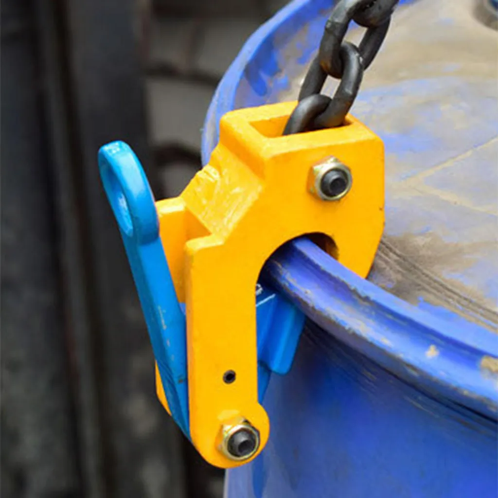 Élingue de levage pour fûts avec chaîne robuste 500kg, pinces de serrage - 11