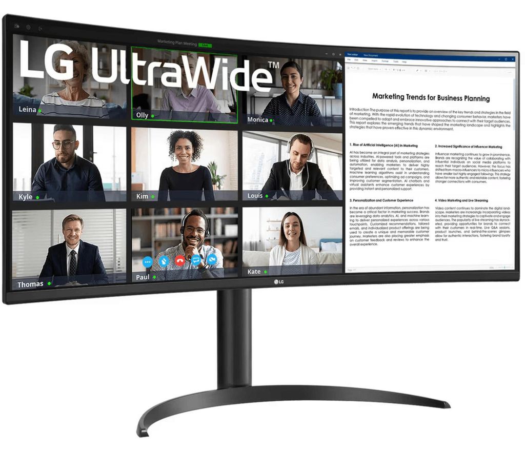 LG 34WR55QK-B, LED-Monitor, (WQHD, VA, USB-C, HDR10) Produktbild 