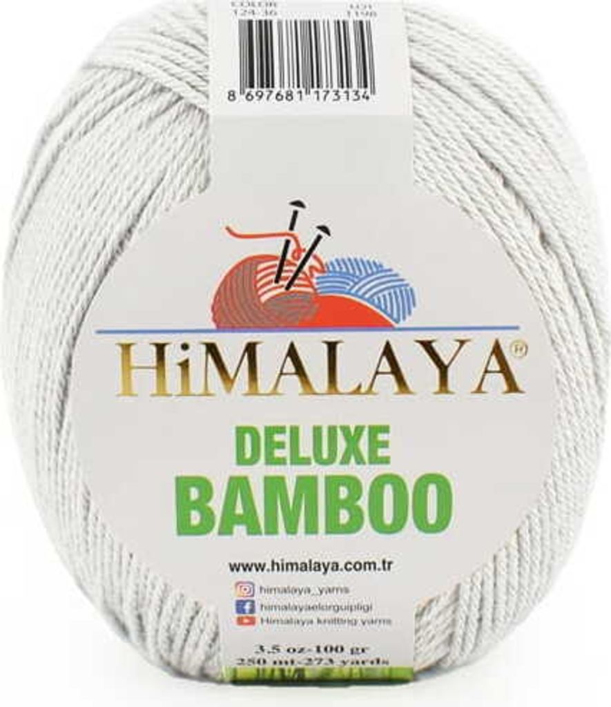Himalaya Deluxe Bamboo 24 „Taube” – weiches Strick- und Häkelgarn, vielseitig, 100 g