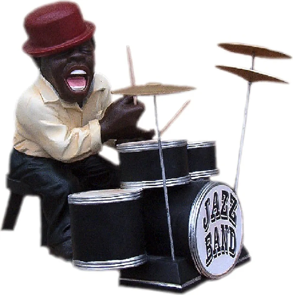Statue batteur déco pour fan de musique Sculpture design modèle 4014