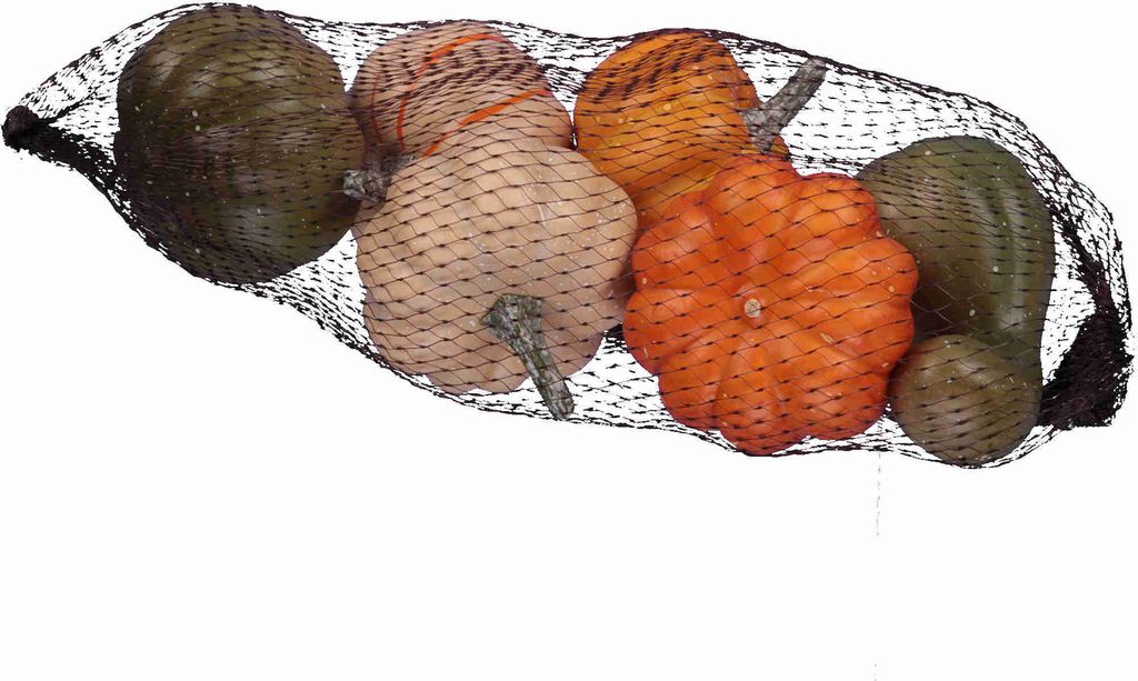 6 Kürbisse künstlich bunt mix verschiedene Formen mittel Herbst Deko Sortiment