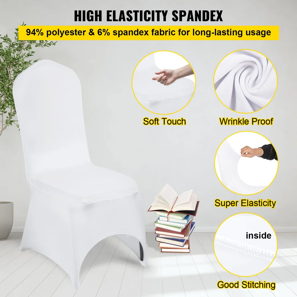 Housse de chaise stretch en polyester élasthanne infroissable VEVOR