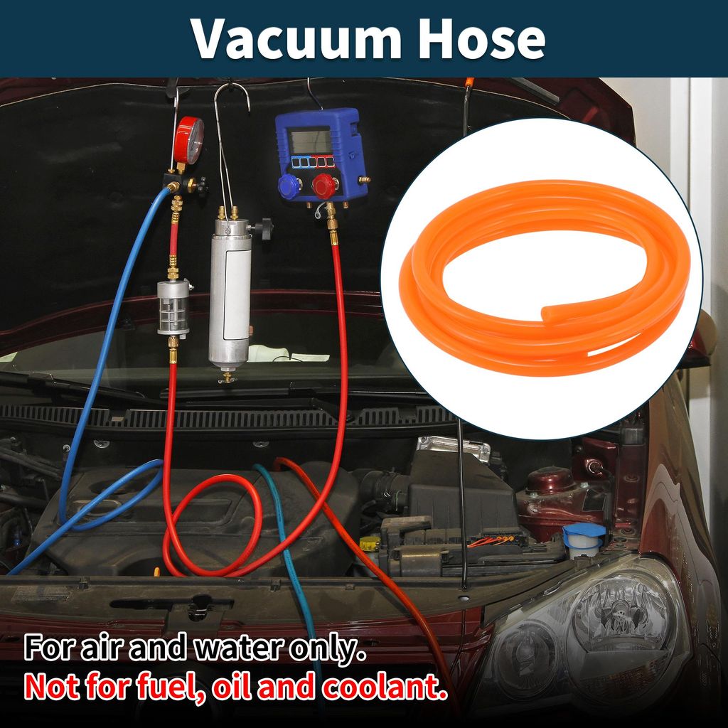 Silicone Vakuumschlauch Automobil Vakuumleitung Orange 10FT 5/64" 6mm ID 2mm Dicke 1 Stück Hochtemperatur 130PSI Maximaldruck Für Luft Und Wasser