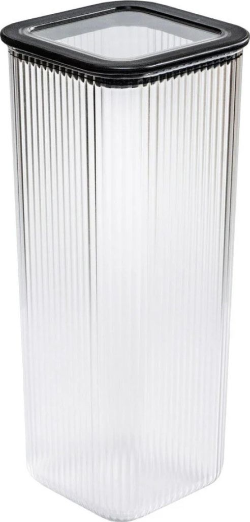Branq Küchenbehälter, für Lebensmittel, 2,38 l, transparent mit schwarzem Verschluss, Neroli