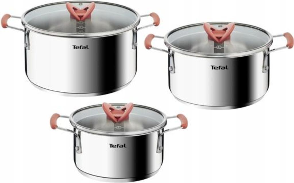 Tefal OptiSpace Topfset 6-tlg. Edelstahl Induktion + Deckel Produktbild 