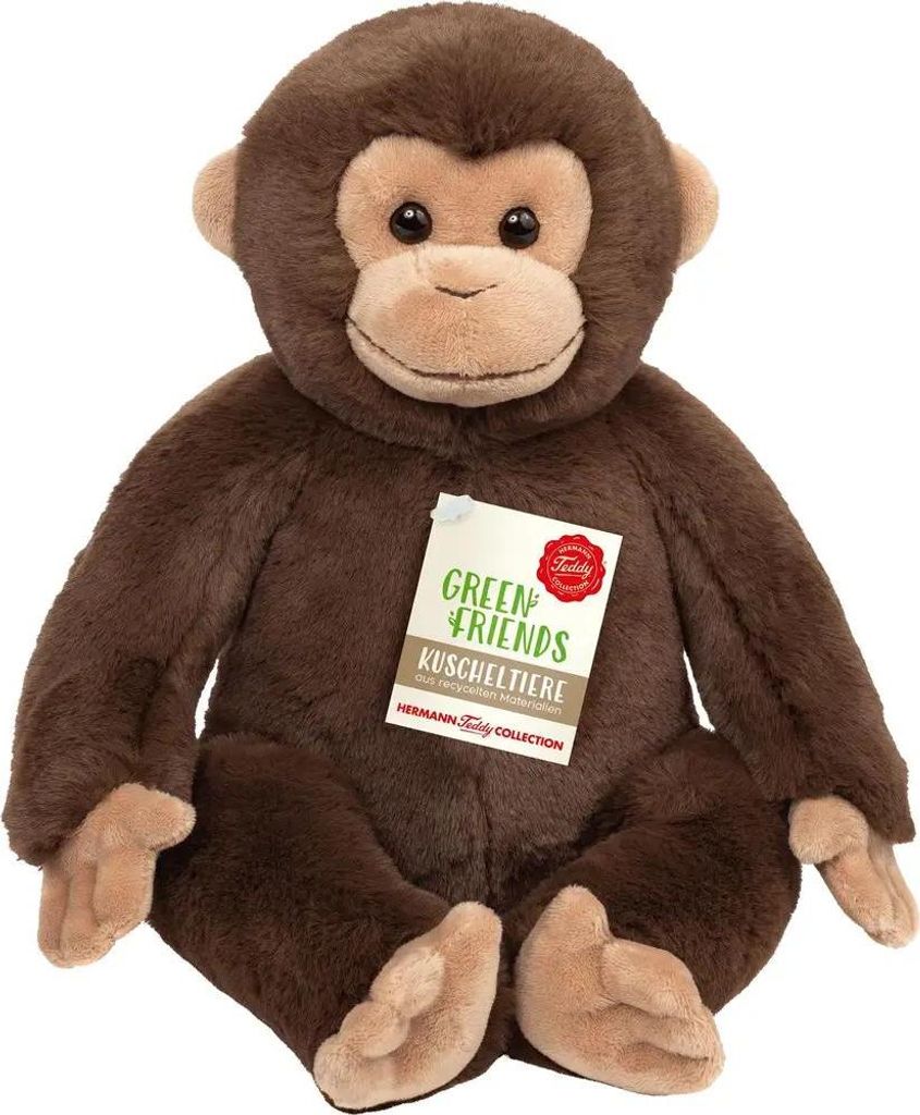 Teddy Hermann Affe sitzend, Kuscheltier, Stofftier, Produktbild 