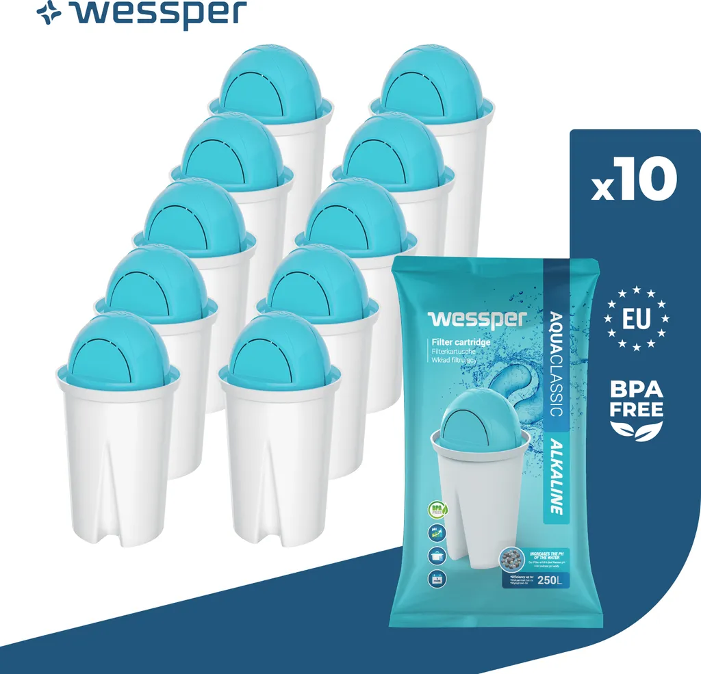 Cartucce Wessper Alcaline Pack 10 - Ionizzatore Acqua pH Alto Classic