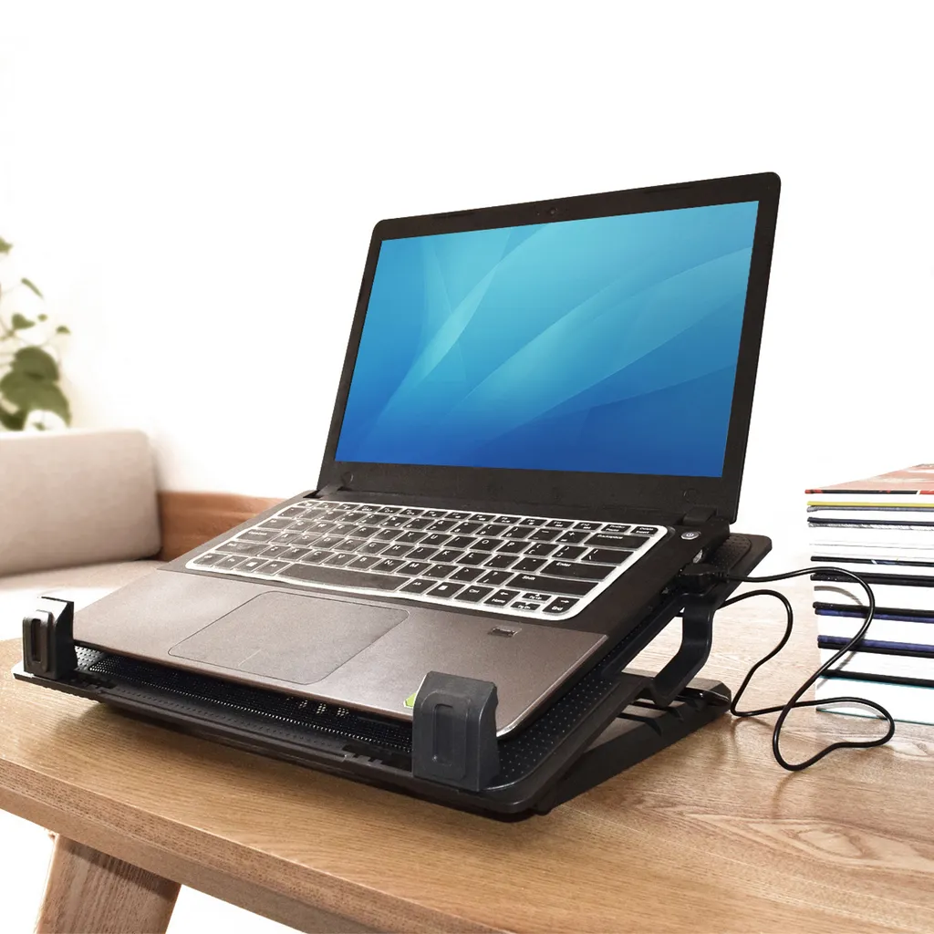 Refroidisseur PC Portable 17" Réglable ACT AC8110 - Support Ventilé Noir - 12