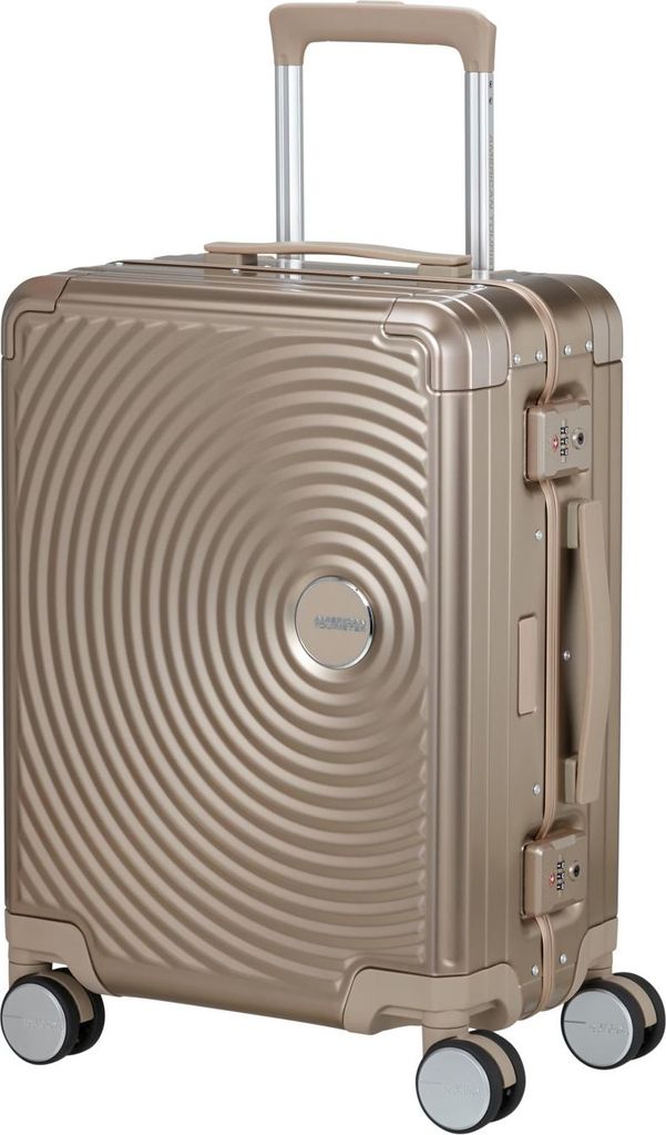 American Tourister SOUNDBOX ALU Spinner 55 cm mit TSA-Zahlenschloss bronze