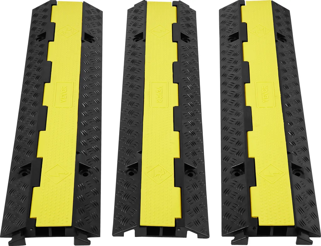 Goulotte de Protection de Câble 2 Canaux Anti-collision - Lot de 3 pcs