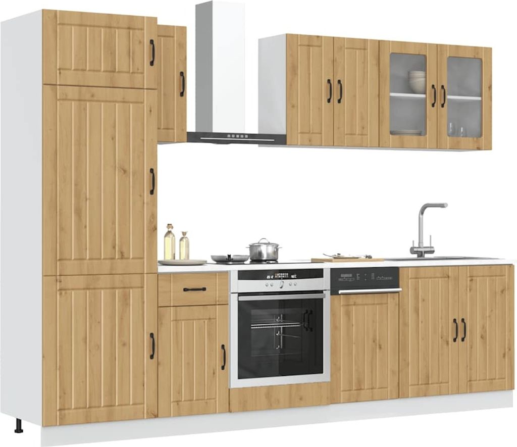 "im Angebot" 8-tlg. Küchenschrank-Set Kalmar Artisan-Eiche Holzwerkstoff - Küchenschränke CC11456