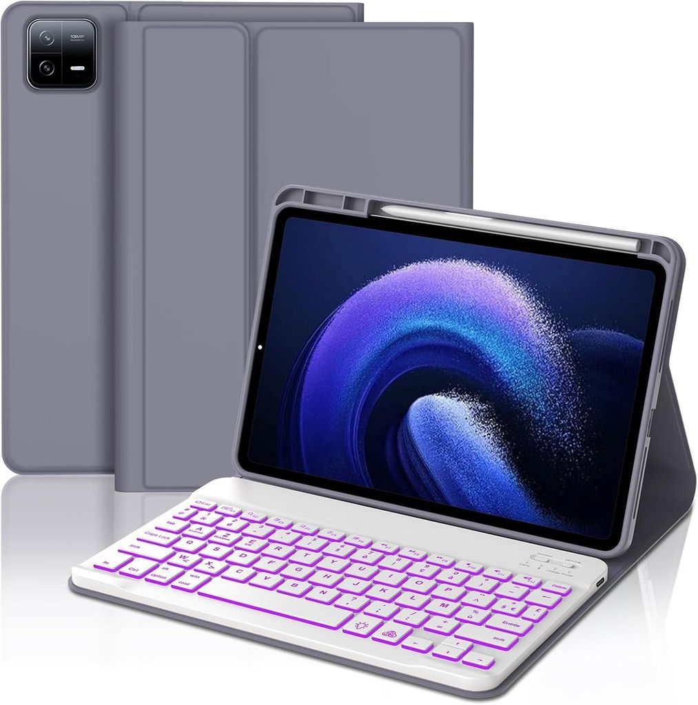 Etui mit Tastatur für iPad 6/6 Pro AZERTY Beleuchtet Produktbild 