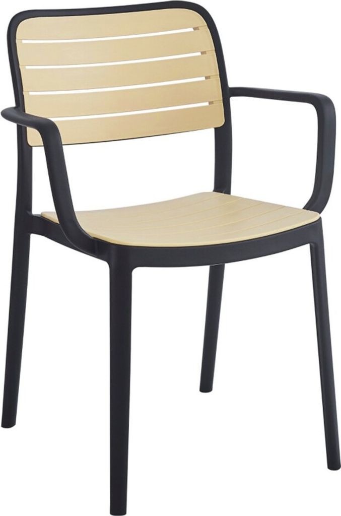 Kondela Stapelstuhl Kardos Typ 2 - schwarz / beige