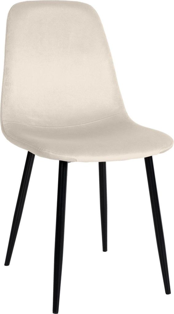 Esszimmerstuhl – Esszimmerstuhl – bequeme Polsterung und Pflege – freundliches Design | Farbe: Creme | Material: Weich