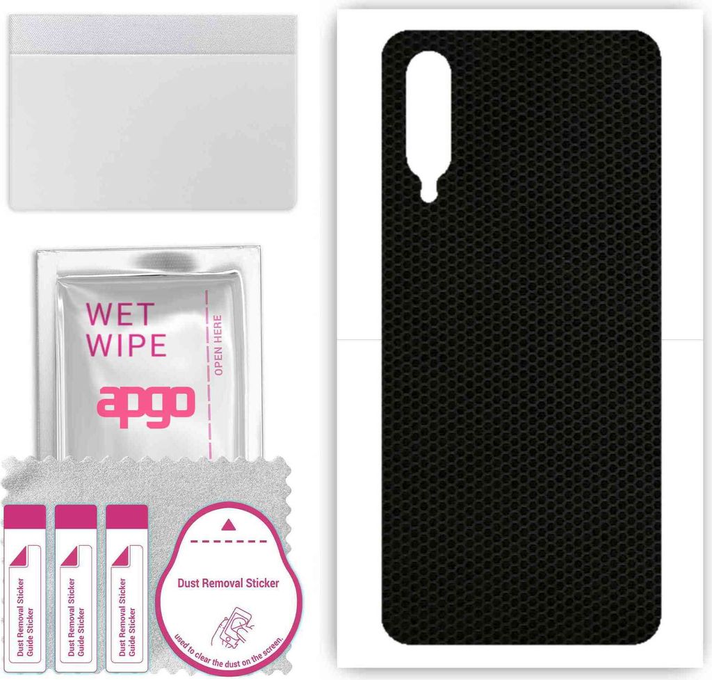 apgo Rückseite Schutzfolie, Skin, kompatibel mit Xiaomi Mi 9 Lite, Hinten Displayschutzfolie aus Vinylfolie, kratzfest, einfache Montage - Matrix