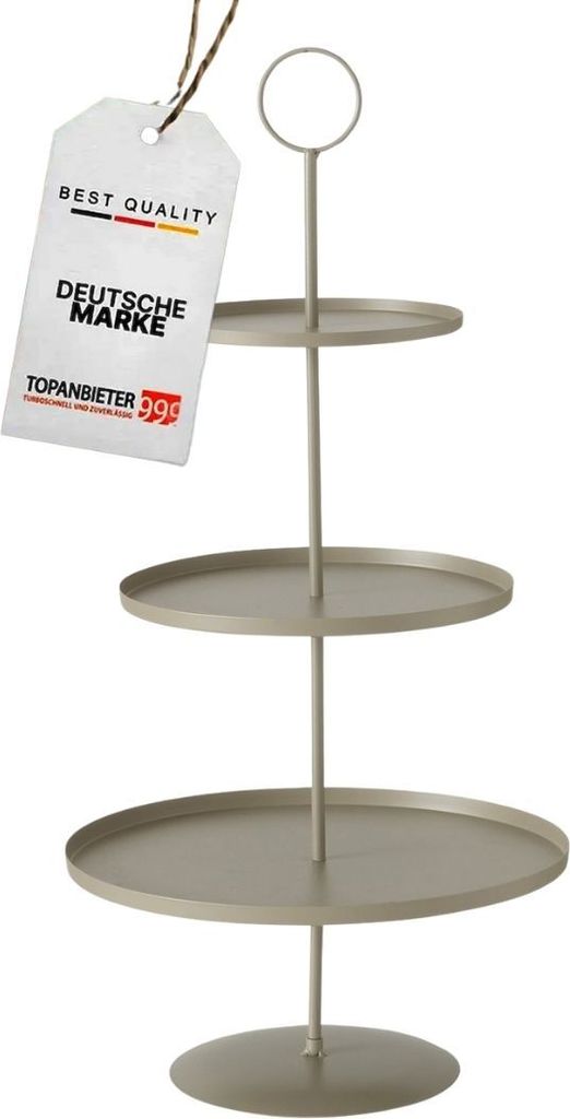 TOPANBIETER 999 Etagere 3 Stufen H60 cm beige