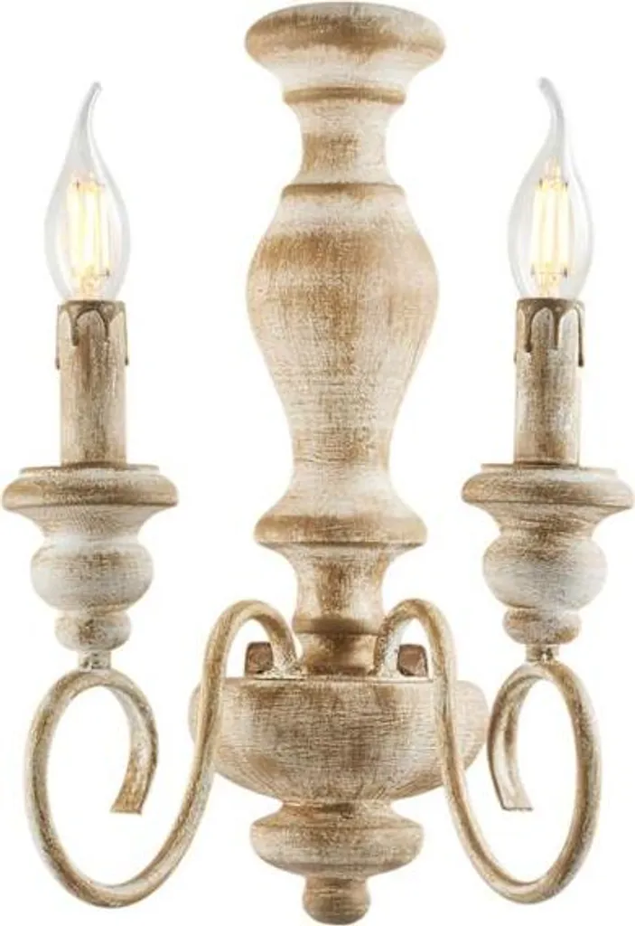 Applique 2 lumières fer blanc pour éclairer un intérieur sombre Cascina
