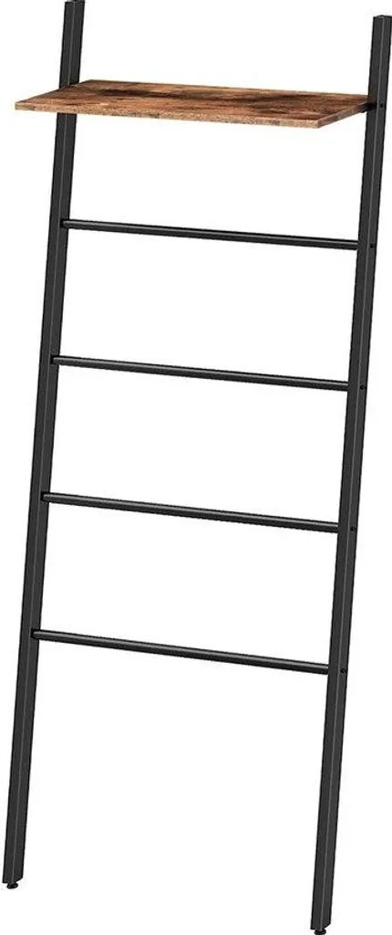 Porte-serviettes sans perçage 4 échelons brun rustique EBF73CJ01